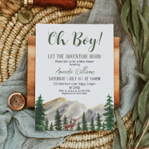 Oh Boy Äventyr Woodland Hjort Baby Shower