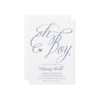 OH BOY Baby dusch Inbjudningar