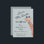 Oh Boy Baby Giraffe Baby Shower Spara Datumet<br><div class="desc">Den lilla baby giraffe "Oh Boy"-inbjudan till babydusch.</div>