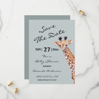 Oh Boy Baby Giraffe Baby Shower Spara Datumet