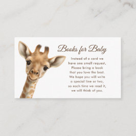 Oh Boy Baby Giraffe Bokar för Baby Baby Shower Tilläggskort