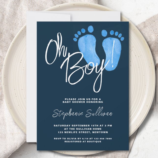 Oh Boy Baby Shower Inbjudningar (Skapare uppladdad)