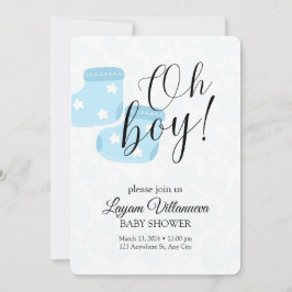 "Oh Boy" Baby Shower Invitation  Inbjudningar