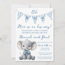 Oh Boy Baby Shower Invitation with Book Request Inbjudningar