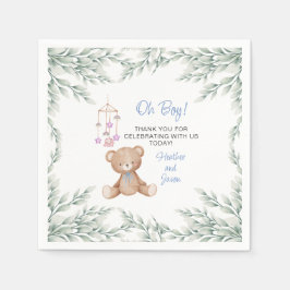 Oh Boy Baby Shower Pappra Napkins Pappersservett