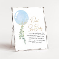 Oh Boy Balloon Baby Shower Säg inte Baby
