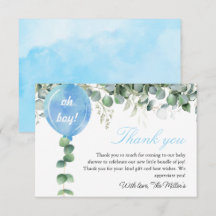 Oh Boy balloon greenery eucalyptus babydusch