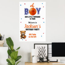 Oh Boy Basketball Theme Birthday