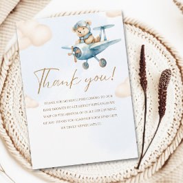 Oh Boy,  Bear Baby shower boy Tack Kort