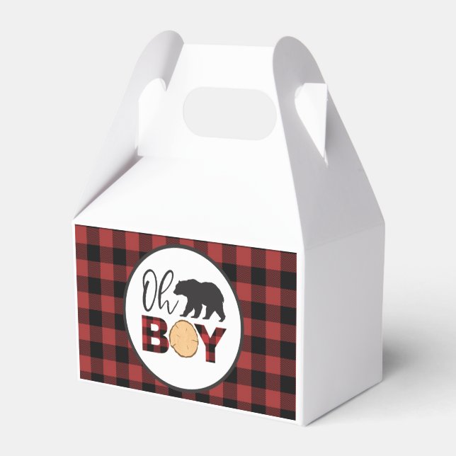 Oh Boy Bear Buffalo Play Baby Shower Presentaskar (Framsidan Sidan)
