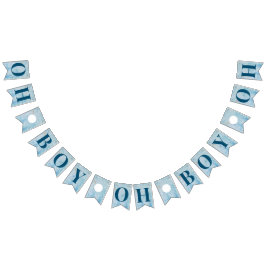 Oh Boy Blue Baby Shower Banner Vimplar