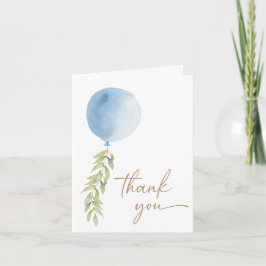 Oh Boy Blue Balloon Eucalyptus Tack för kortet Inbjudan