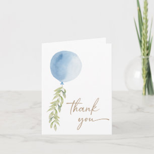Oh Boy Blue Balloon Eucalyptus Tack för kortet Inbjudan