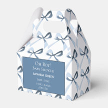 Oh Boy Blue Bows Coquette Baby Shower Favbox