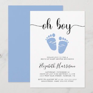 Oh Boy Blue Drive by Baby Shower Inbjudningar