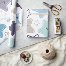 Oh Boy Blue Grönt Stars Baby Shower Baby Gift