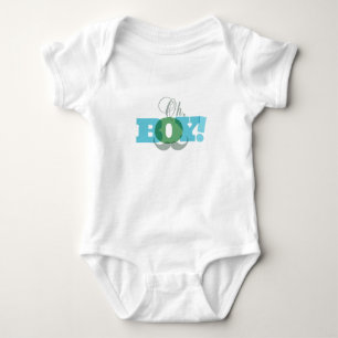 Oh Boy Blue och Grönt Mustache T Shirt