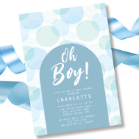 Oh Boy Blue Polka dots Baby Shower