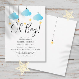 Oh Boy Blue Twinkle Twinkle Baby Shower | Sprinkle Inbjudningar