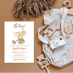Oh Boy Boho Baby Shower-inbjudan Inbjudningar
