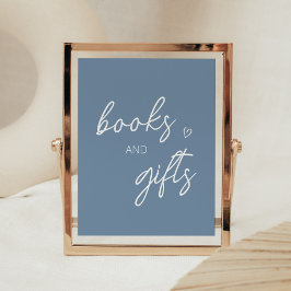 Oh Boy Boho Minimalist Baby Shower Bokar och prese Poster