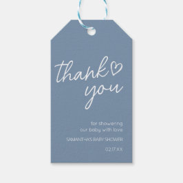 Oh Boy Boho minimalist Baby Shower Favor Taggs Presentetikett