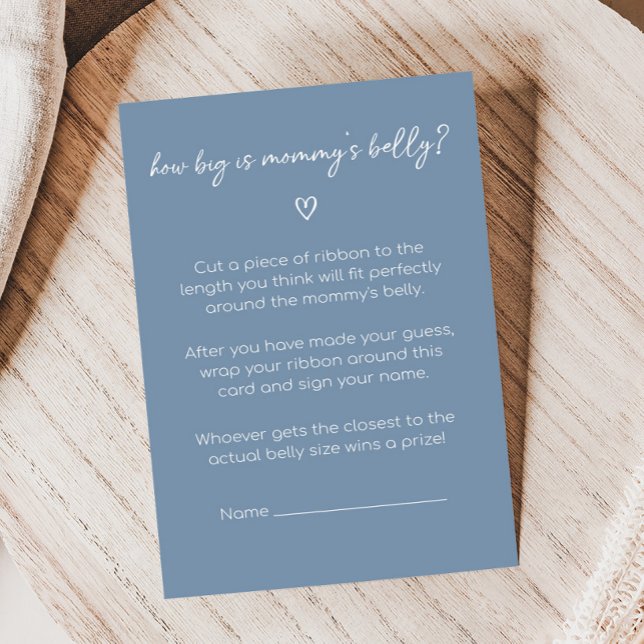 Oh Boy Boho Minimalist Baby Shower How Big is Game (Modern Oh Boy Baby Shower Game)
