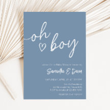 Oh Boy Boho Minimalist Baby Shower