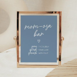 Oh Boy Boho minimalist Baby Shower Mamma Osa Pub Poster