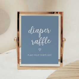 Oh Boy Boho minimalist Baby Shower Raffle Poster