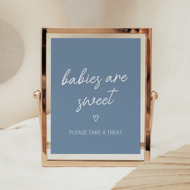 Oh Boy Boho Minimalist Spädbarn är Sweet Poster (Boho Minimalist Baby Shower Babies are Sweet Sign)