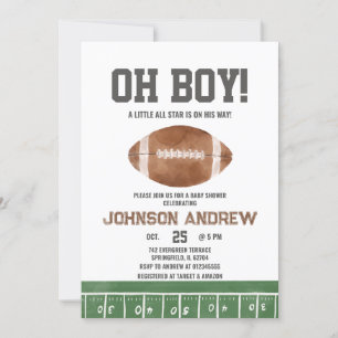 Oh Boy Boy Baby Shower Inbjudningar