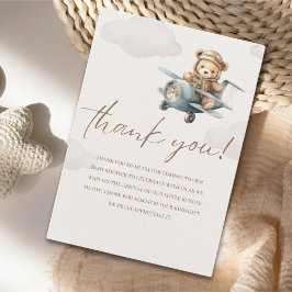 Oh Boy,  Brown Bear Baby shower boy Tack Kort