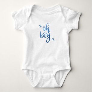 Oh Boy - Calligraphy Baby Bodykostym Tee Shirt