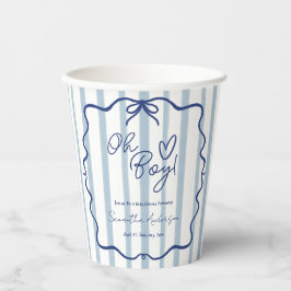Oh Boy Cute Whimsical Blue Rand Baby Shower