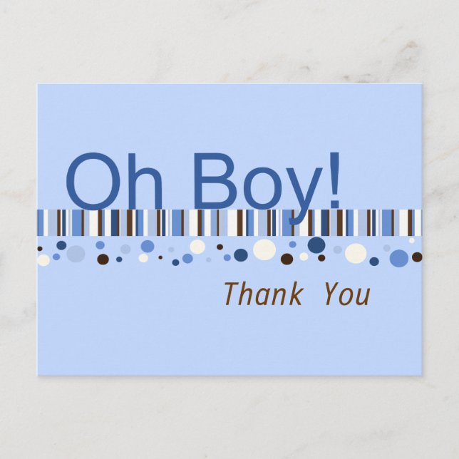 Oh Boy Dots och Rand Tack Postcard Vykort (Framsida)