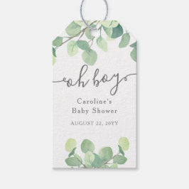Oh Boy Eucalyptus Baby Shower Favor Gift-Märkre Presentetikett