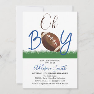 Oh Boy Football Baby Shower-inbjudan Inbjudningar