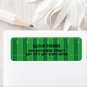 Oh Boy Football Baby Shower Returadress Etikett