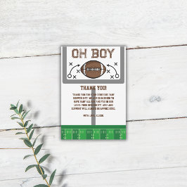 Oh Boy Football Baby Shower Tack Kort