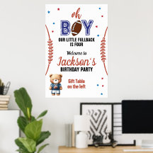 Oh Boy Football Theme Birthday
