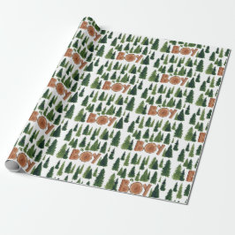 Oh Boy Gräs Träd Woodland Baby Shower Presentpapper