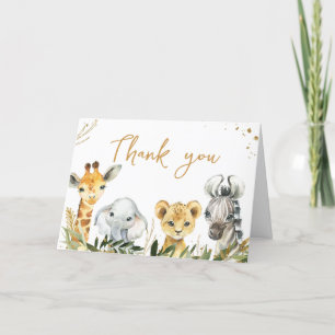 Oh Boy Greenery Safari Baby Shower Tack Kort