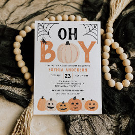 Oh Boy Halloween Baby Shower-inbjudan Inbjudningar