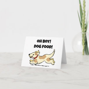 Oh Boy Hund Food Hungrig Puppy Tecknad Illustratio Kort
