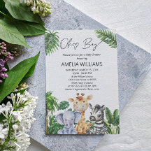 Oh Boy Jungle Safari Animals Baby Shower