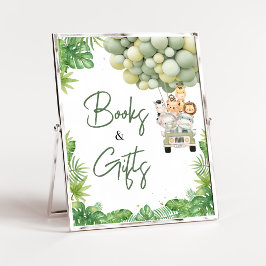 Oh Boy Jungle Safari Baby Shower Bokar och Gifts Poster