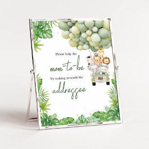Oh Boy Jungle Safari Baby Shower Kuvert Station Poster