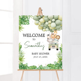 Oh Boy Jungle Safari Baby Shower Välkommen Poster