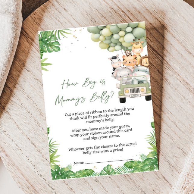 Oh Boy Jungle Safari Dusch Hur Stor Är Spelet (Safari Animals Baby Shower Game)